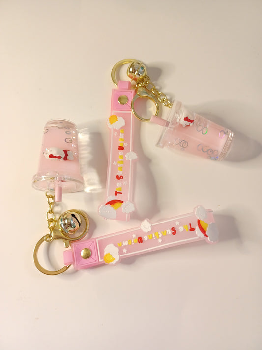 Liquid Hello Kitty Keychains